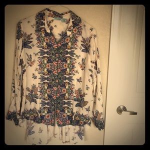 Button down boho top